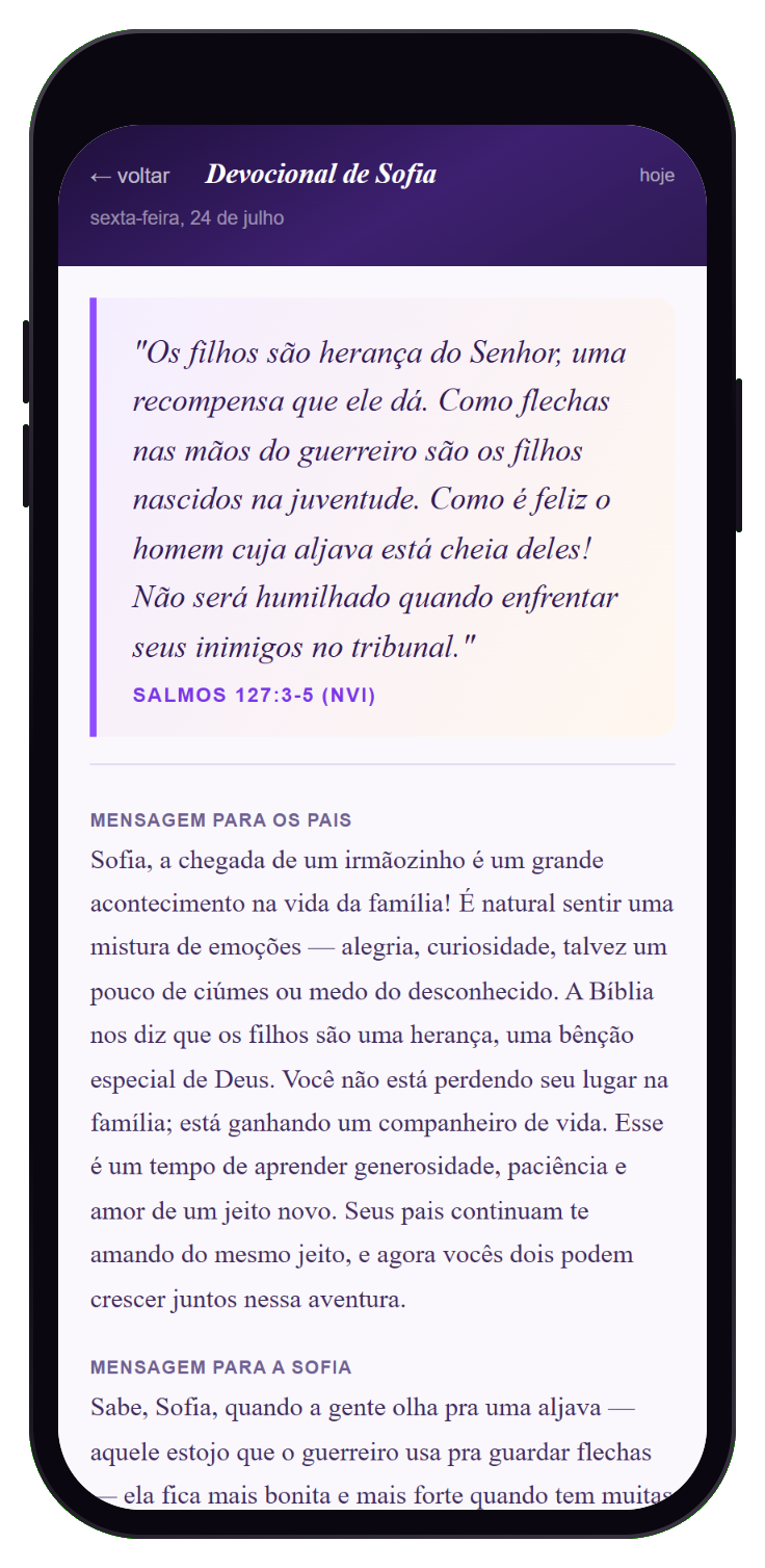 Devocional de Sofia no app